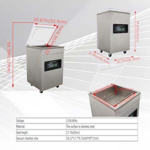Banfluxion 110V Single Chamber Vacuum Packaging Machine 900W Silver
