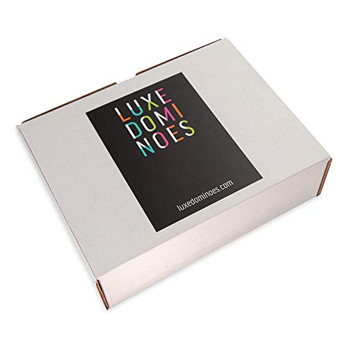 Luxe Dominoes Mexican Train Dominoes Set Black