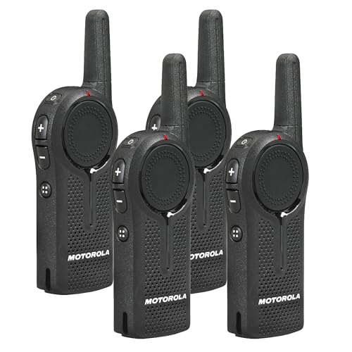 Motorola Solutions DLR1020 Two-Way Digital Business Radio 4-Pack Black
