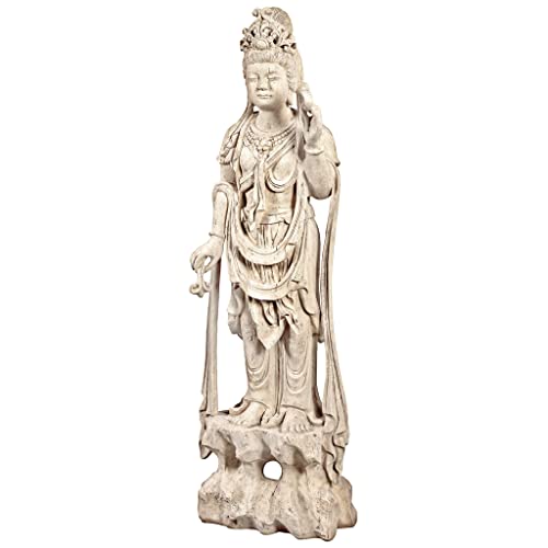 Design Toscano Guan-Yin Patroness of Compassion Outdoor Garden Statue 54" Antique Stone