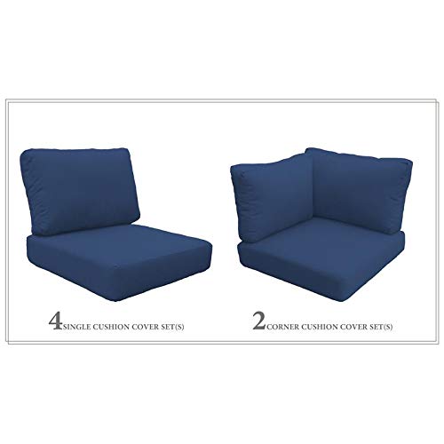 TK Classics Cushions Barbados 07c Navy Patio Furniture