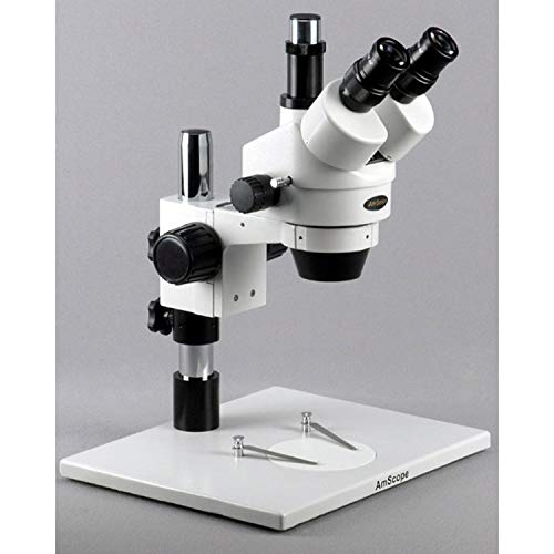 AmScope Digital Trinocular Stereo Zoom Microscope 3.5X-90X White