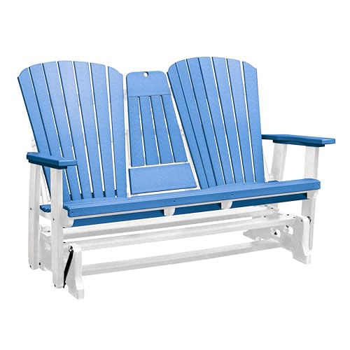 American Furniture Classics Two Person Glider Blue and White