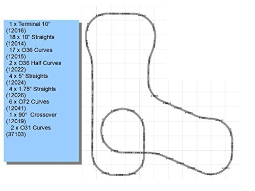 FastRack Shoe In Track Pack 11' x 12' O Gauge Train Layout Design