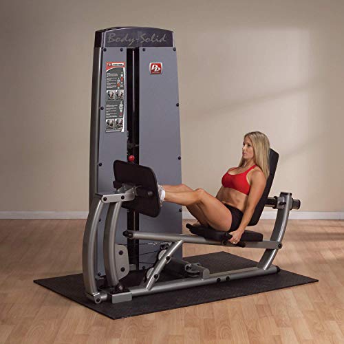 Body-Solid Pro Clubline Pro Dual Adjustable Leg and Calf Press Machine Gray