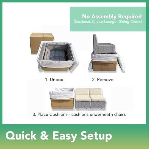 Ohana Depot 20 Piece Outdoor Patio Furniture Grey Wicker Conversation Set with Fire Table