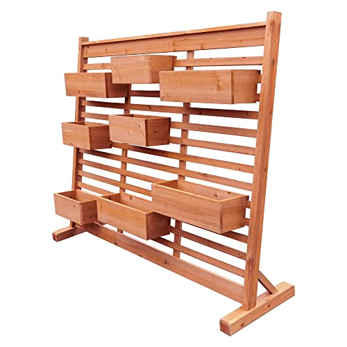 Leisure Season Vertical Garden Wall Planter Medium Brown