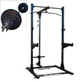 Rugged Strength & Fitness Half Rack with Lat Attachment Black