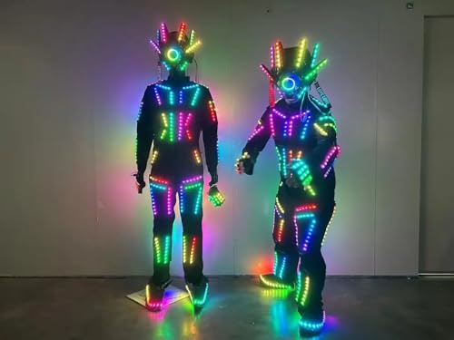 Earthradius LED Robot Suit Festival Costume Multi Color M