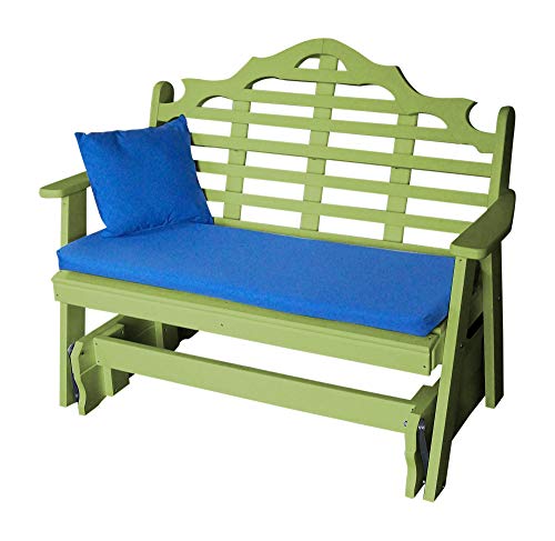 A & L Furniture Co. Marlboro Recycled Plastic 5ft Glider Chair Al Tropical Lime