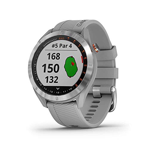 Garmin Approach S40 GPS Golf Smartwatch Stainless Steel with Powder Gray Band