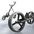 WishboneOne Golf Trolley Push-Pull Cart Megalite 3 Wheel Black