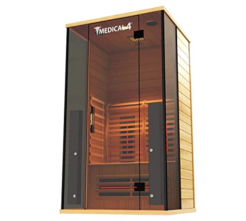 Medical Breakthrough Home Sauna 2 Person Full Spectrum Infrared Sauna Spa Brown