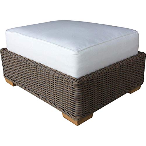 Padma'S Plantation Outdoor Nautilus Ottoman Kubu Grey