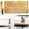Paddle North Utility Dock Inflatable Swim Platform 12' Wood Grain