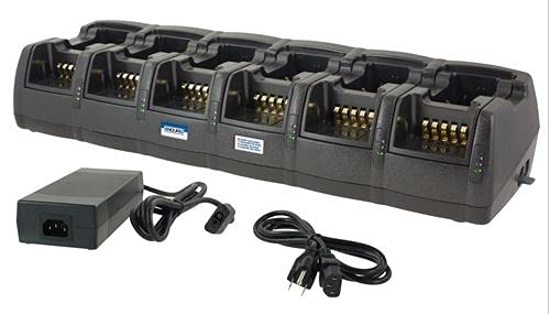 Sandown Wireless Premium 12-Bay Mobile NiCD/NIMH Battery Charger for Harris & M/A-COM Radios 120 VAC