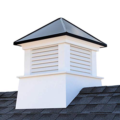 Good Directions Manchester Vinyl Black Aluminum Roof Cupola 22" x 27" Black