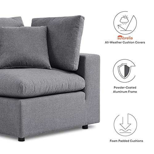 Modway Commix Sunbrella Outdoor Patio Loveseat Gray