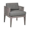Benzara Hida 24 Inch Outdoor Patio Dining Chair Grey