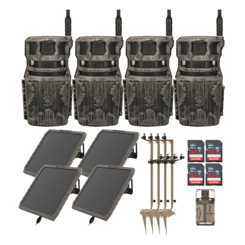 Stealth Cam Revolver 36MP 360-Degree Cellular Trail Camera Bundle with Solar Battery Pack and Accessories