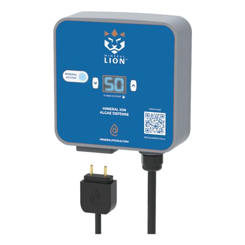 Mineral Lion Pool Ionizer by ClearBlue Ionizer (40,000 Gallon) Gray