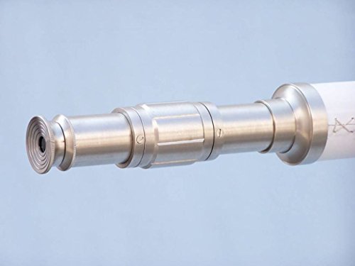 Handcrafted Nautical Decor Galileo Telescope 65" Brushed Nickel