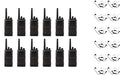 SR-Moto RMU2080 UHF 2W 8-Channel Two-Way Radio with HKLN4601 Headset 12-Pack