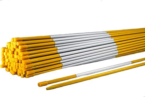 DISCOUNT SNOWSTAKES .COM 5ft Yellow Pro Snow Stakes with Reflective Tape