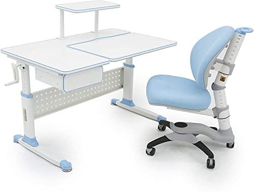 ApexDesk DX Kids Desk and Chair Set Blue