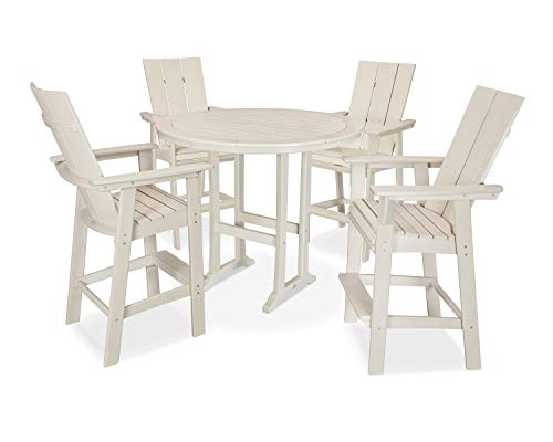 Polywood Modern Adirondack Bar Set Sand