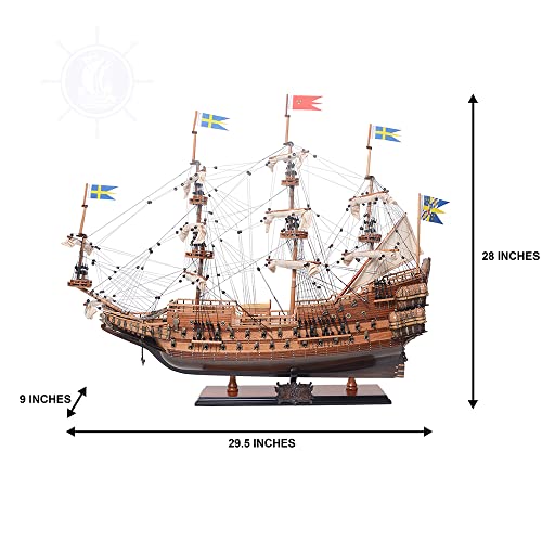 Old Modern Handicrafts Wasa Collectible Ship Model Natural Wood