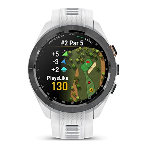 PlayBetter Garmin Approach S70 Golf GPS Watch 42mm White - AMOLED Display & Virtual Caddie Bundle