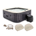 Intex PureSpa Plus Greystone Inflatable Square Hot Tub Maintenance Kit Gray