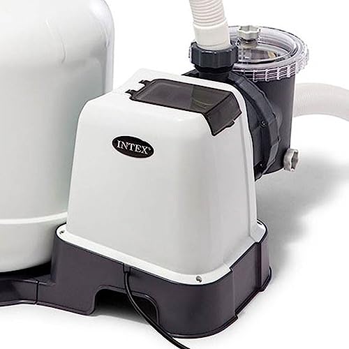Intex Sand Filter Pump with Saltwater System Maintenance Set Black