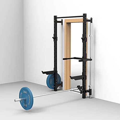 EAS1SOOPE Power Cage Wall Mounted Squat Rack Multifunction