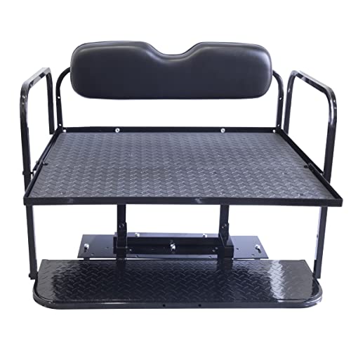 Buggies Unlimited Club Car Precedent Golf Cart Rear Flip Seat Kit Black