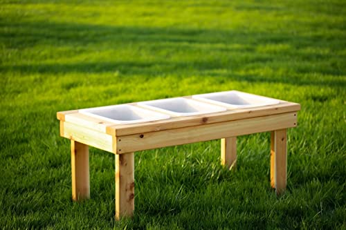 Noble Wooden Toy Co. Toddler Triple Bin Sensory Table Sand