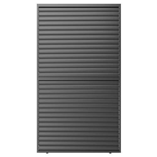 Kaimei Aluminum Shutter Wall Louver Grille for Pergola 1/3 Coverage 13ft Black
