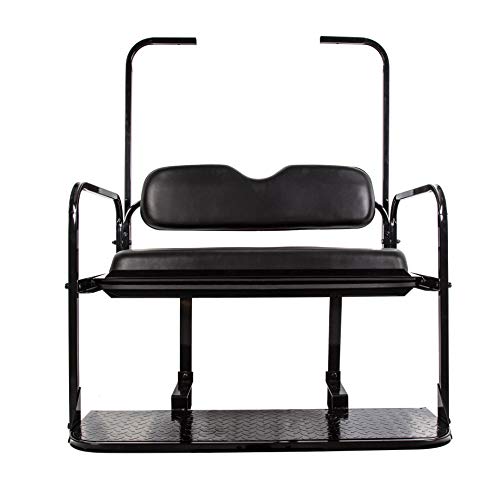 7BLACKSMITHS Rear Back Seat Kit for EZGO TXT Golf Cart Black