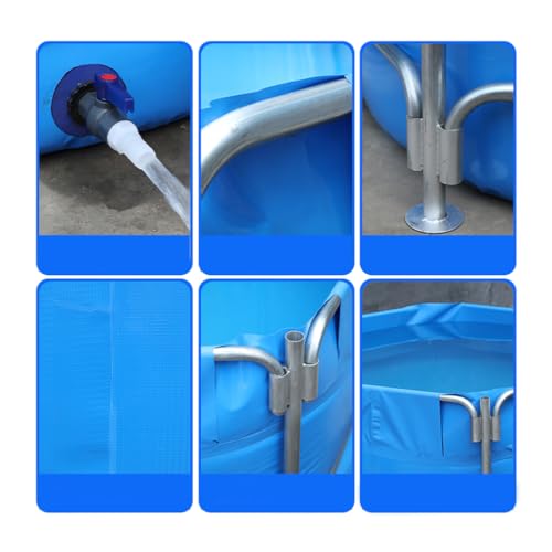 Sermair Canvas Folding Swimming Pool Blue
