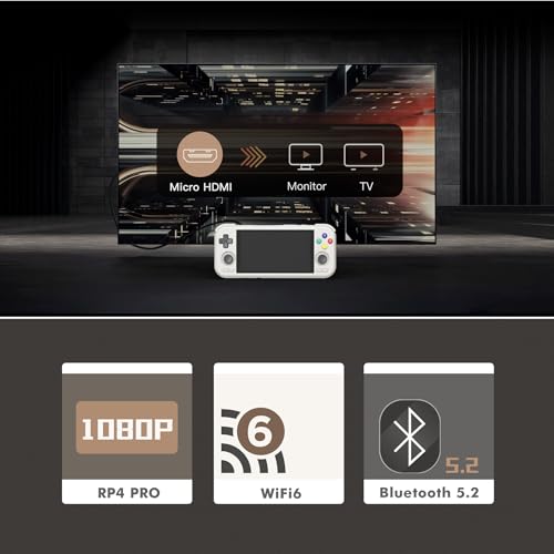HSJFS Retroid Pocket 4Pro Retro Game Console 4.7in 8G/128G Crystal