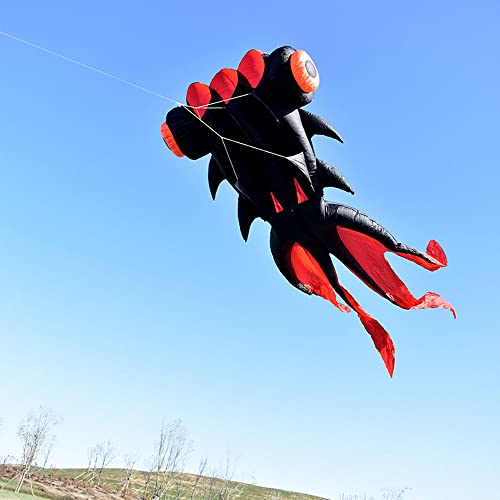 TiffyDance 36ft Goldfish Kite Inflatable Easy Flying Orange