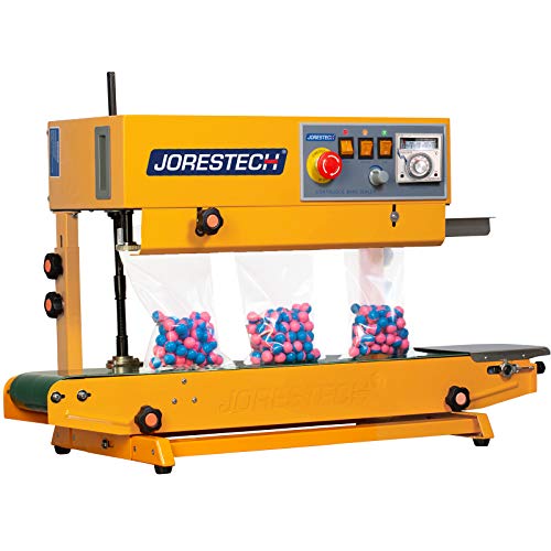 JORESTECH Industrial Continuous Band Sealer for Plastic & Laminated Bags CBS-630 Yellow