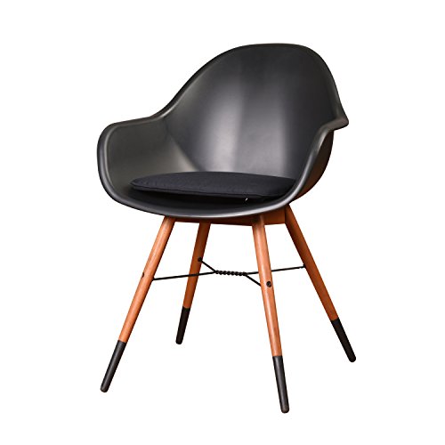 Amazonia Monaco 4 Piece Indoor Armchair Set with Cushions Black