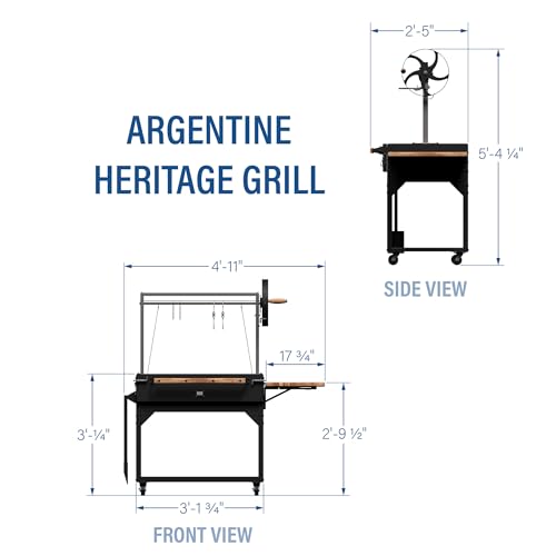 Backyard Discovery Argentine Santa Maria Wood Fire & Charcoal BBQ Grill Black