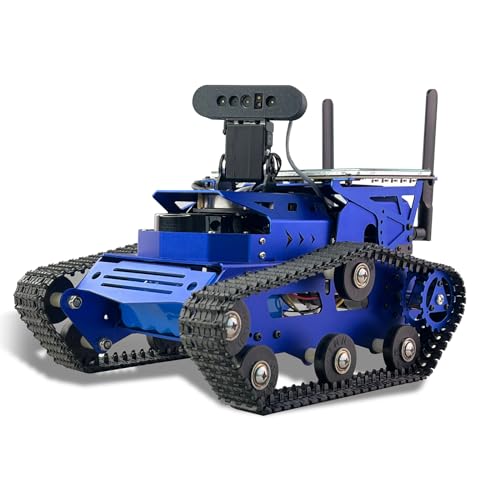XiaoR Geek AI Vision Robot Kit with Lidar and 7in Touch Screen Blue
