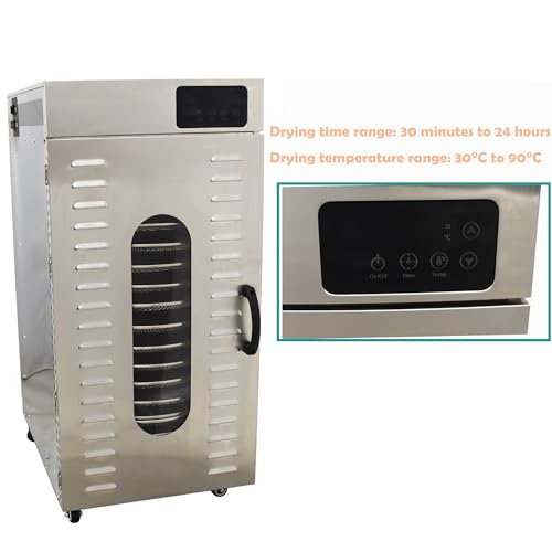 HQHAOTWU 20 Layers Rotary Food Dehydrator Machine Stainless Steel Commercial Dryer