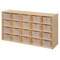 Contender Multi-Section Storage Cabinet with 20 Translucent Bins Translucent