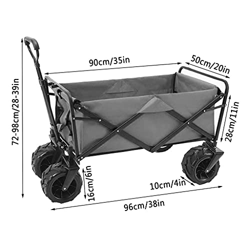 5sssallefaa Folding Utility Wagon Offroad Garden Transport Cart 85kg/187lbs