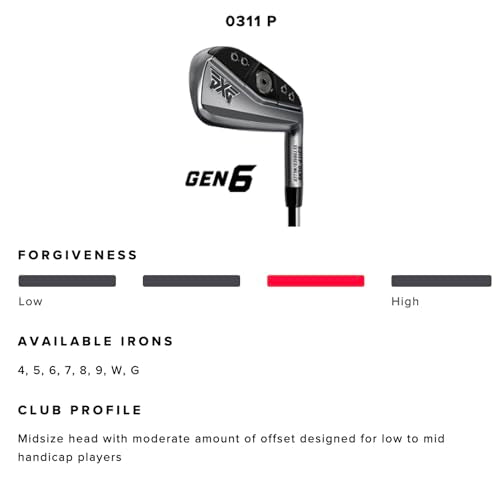 PXG 0311 GEN6 P Iron Set 7 Clubs (5 - GW) Right Hand Stiff Flex Graphite Shaft
